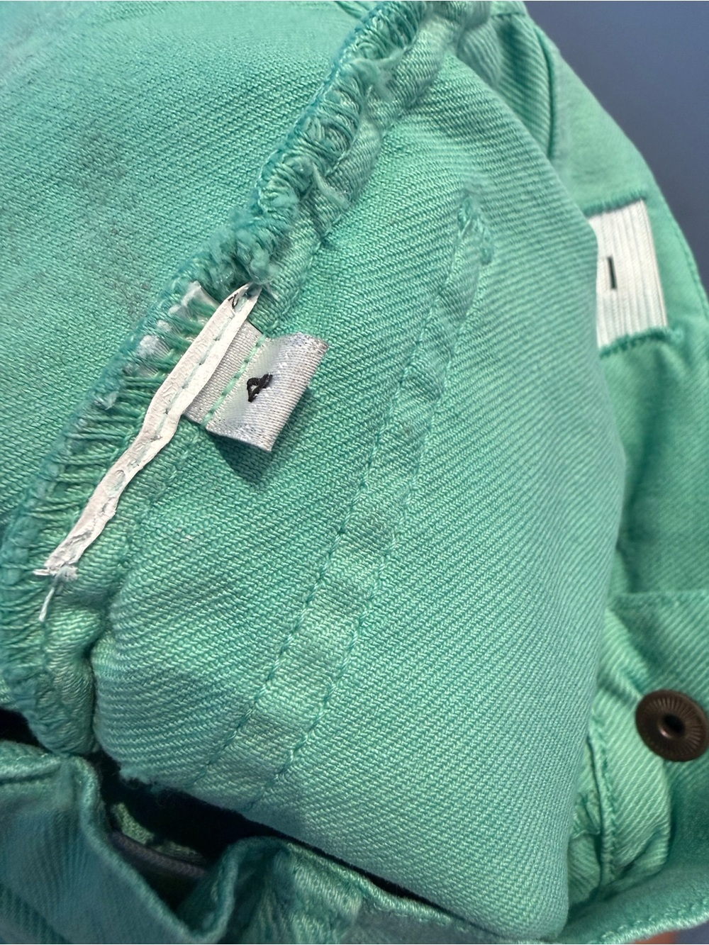 Bobo Choses Mint Green Kids Jeans with Cat Patch - Picture 11 of 11